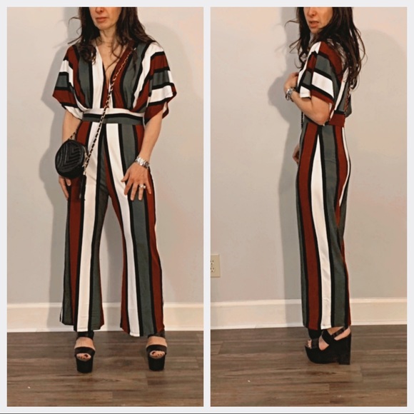 ✨LAST ONE✨Gorgeous ankle length striped jumpsuit - Picture 6 of 8
